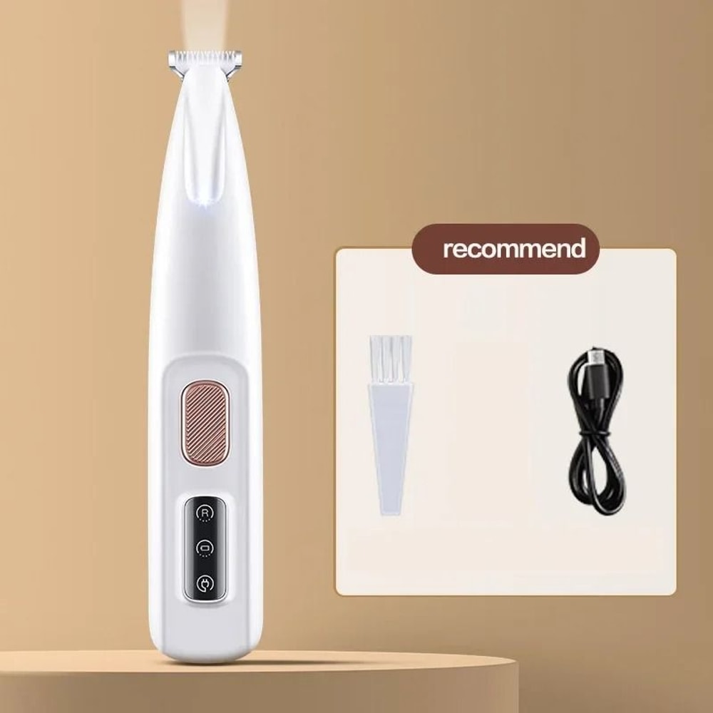 Waterproof Dog Paw Trimmer With LED Light And Display Professional Pet Grooming Clippers 7