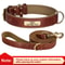 Personalized PU Leather Dog Collar With Custom Engraved Nameplate For Small Medium And Large Dogs 20