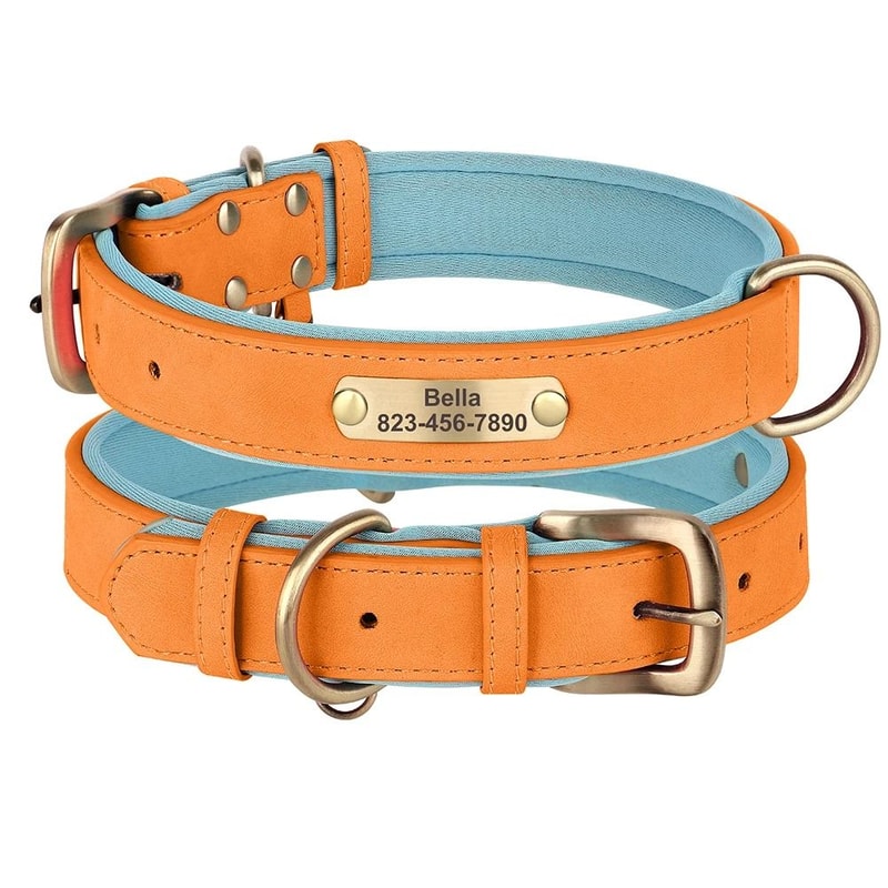 Personalized PU Leather Dog Collar With Custom Engraved Nameplate For Small Medium And Large Dogs 11