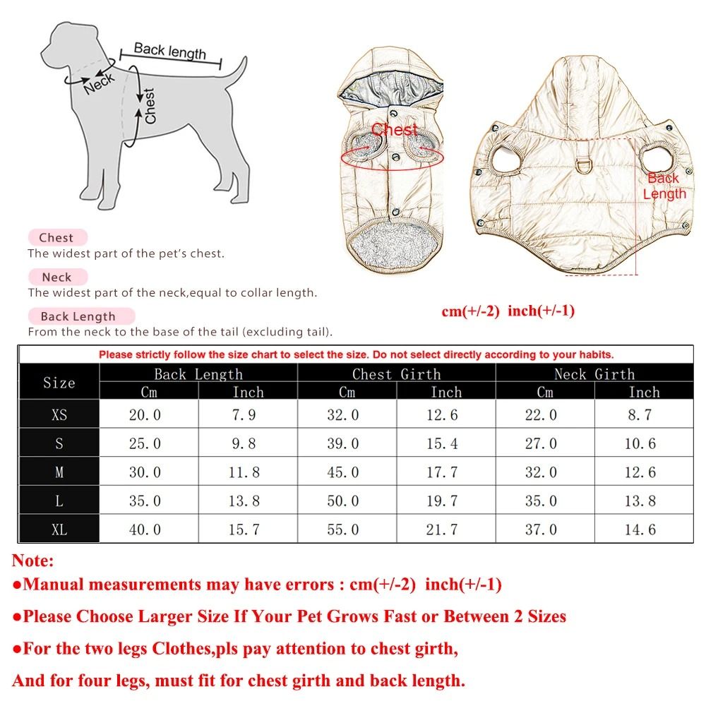 Warm Fleece Dog Hoodie Coat Winter Jacket With D Ring For Small And Medium Dogs 9