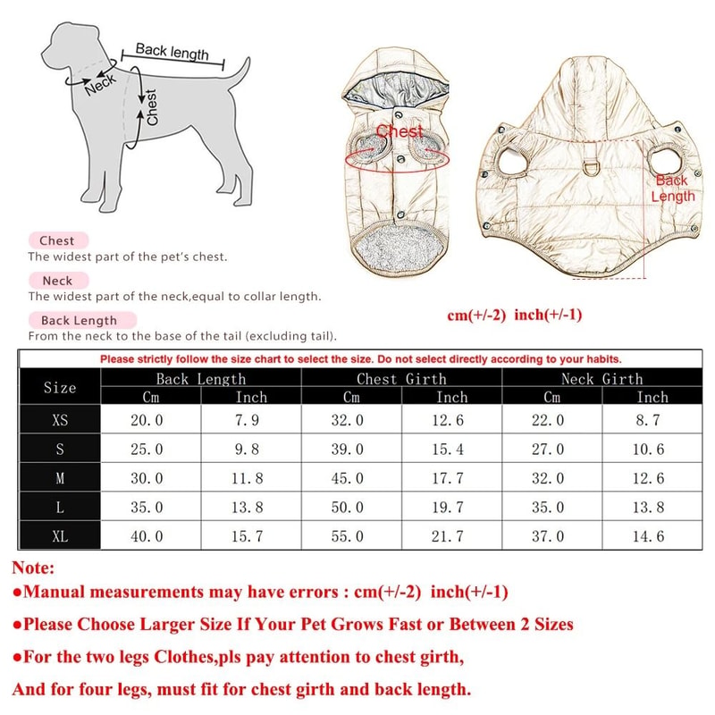Warm Fleece Dog Hoodie Coat Winter Jacket With D Ring For Small And Medium Dogs 9