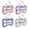 Custom Glitter Pet ID Tag Double Sided Bone Name Pendant For Dogs And Cats 0