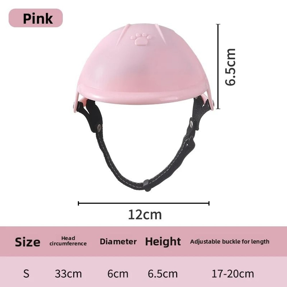 Pink Pet Motorcycle Helmet For Dogs And Cats Outdoor Sports Headwear 5