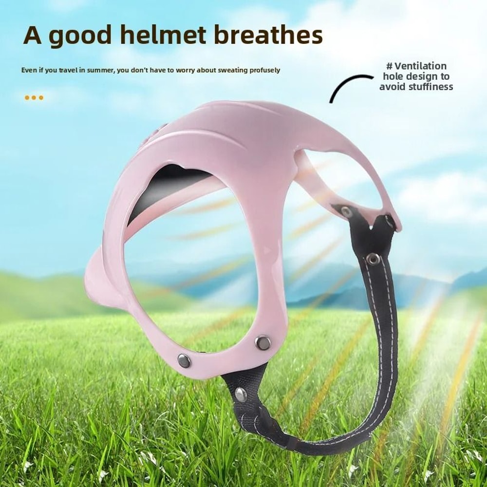 Pink Pet Motorcycle Helmet For Dogs And Cats Outdoor Sports Headwear 7