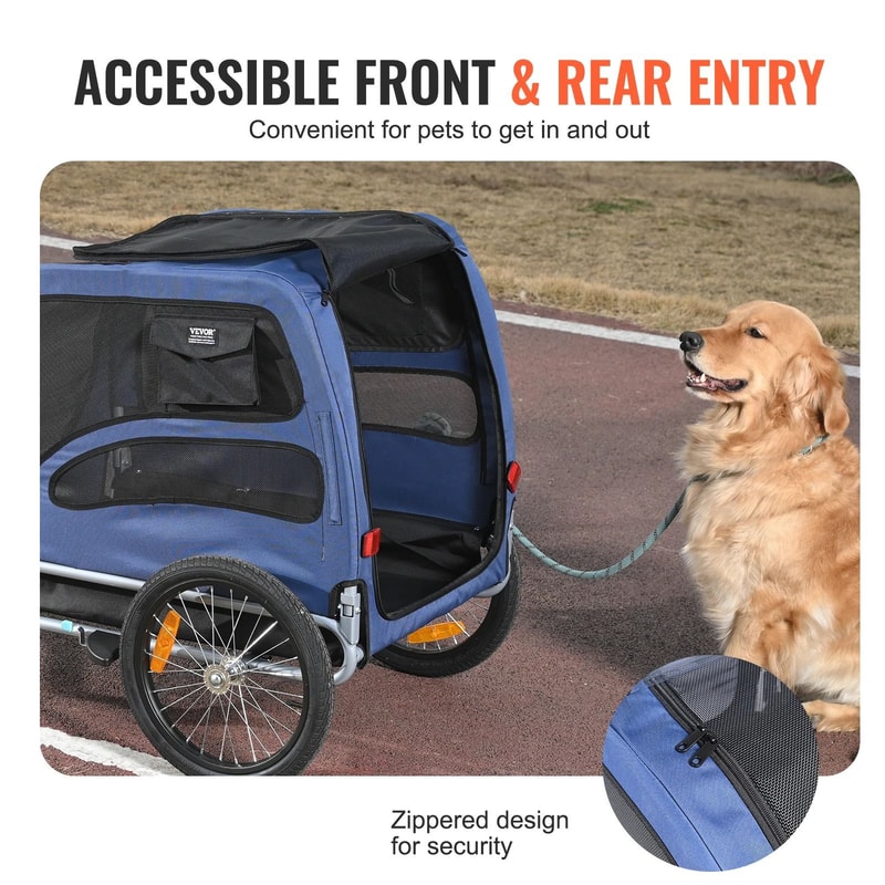 SucceBuy Dog Bike Trailer And Pet Bicycle Carrier For Travel And Outdoor Adventures 2