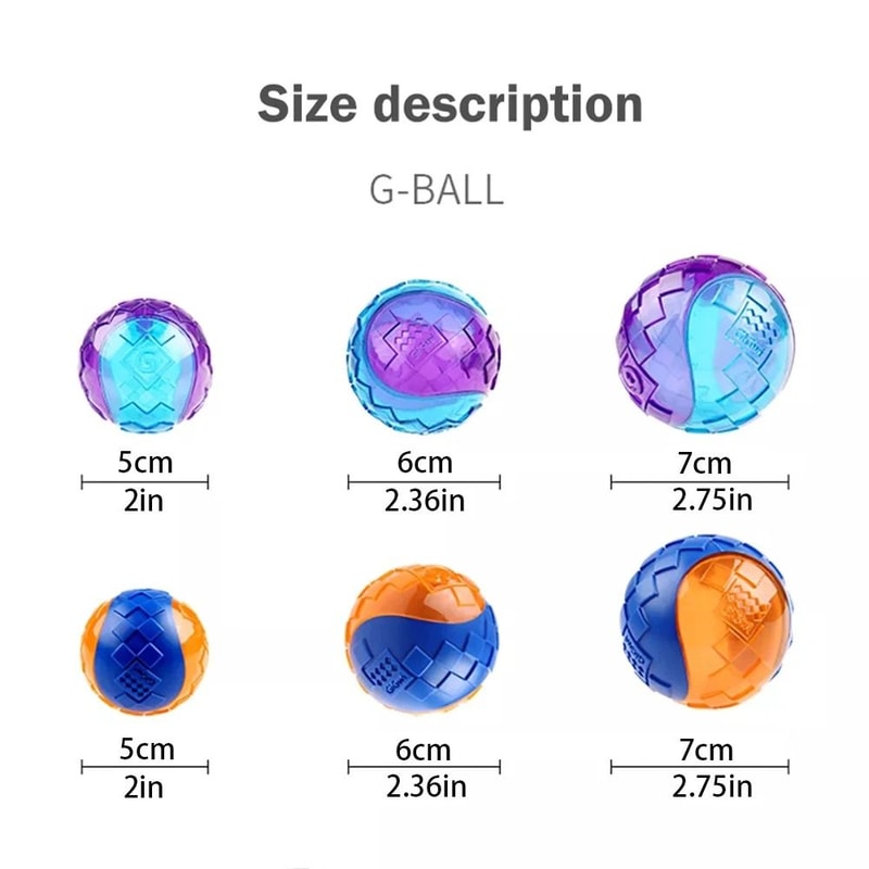 Natural Rubber Squeaky Dog Ball Toy Durable Chew And Fetch Toy For Puppies And Dogs 7