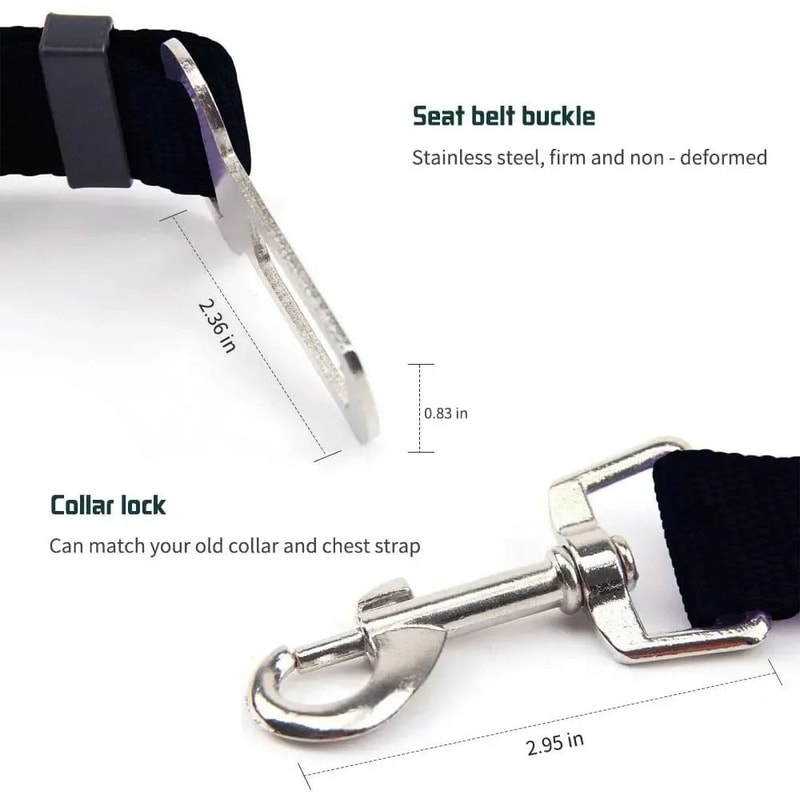 Adjustable Dog Car Seat Belt Safety Harness Leash For Pet Travel Protection 13
