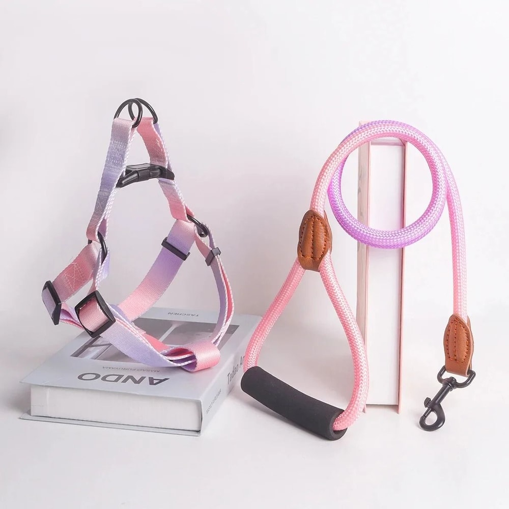Adjustable Dog Harness And Leash Set For Small Dogs Breathable Puppy Chest Collar Vest 5