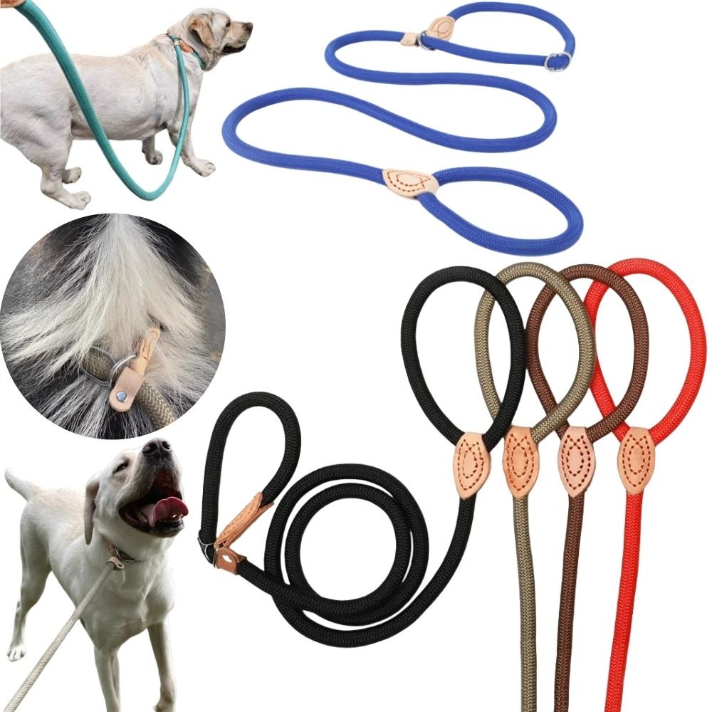 Heavy Duty Braided Rope Dog Leash Adjustable Slip Lead Training Leash For Medium And Large Dogs 14