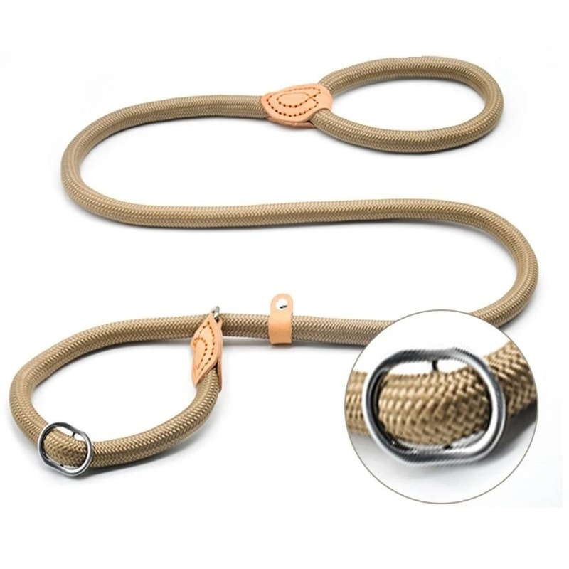 Heavy Duty Braided Rope Dog Leash Adjustable Slip Lead Training Leash For Medium And Large Dogs 9