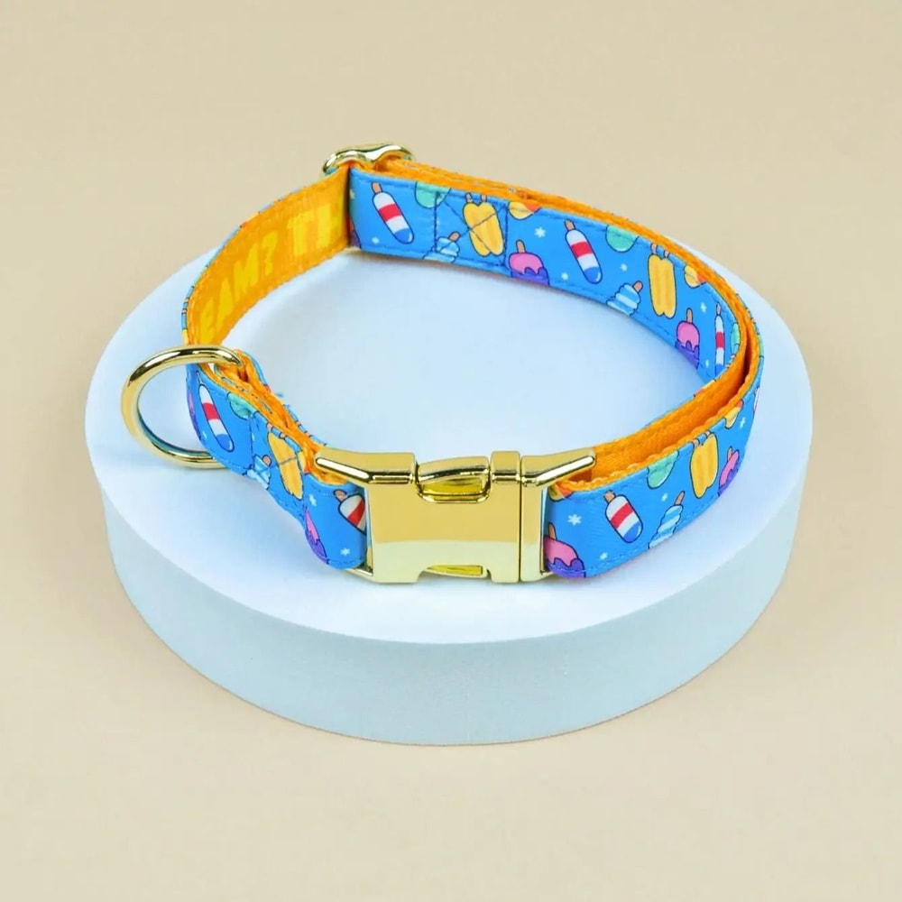 Cute Printed Pet Collar Double Sided Adjustable Dog And Cat Collar For Small And Medium Pets 12