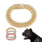 Luxury Rhinestone Dog Chain Collar Stainless Steel Bling Pet Necklace For Dogs And Cats 0