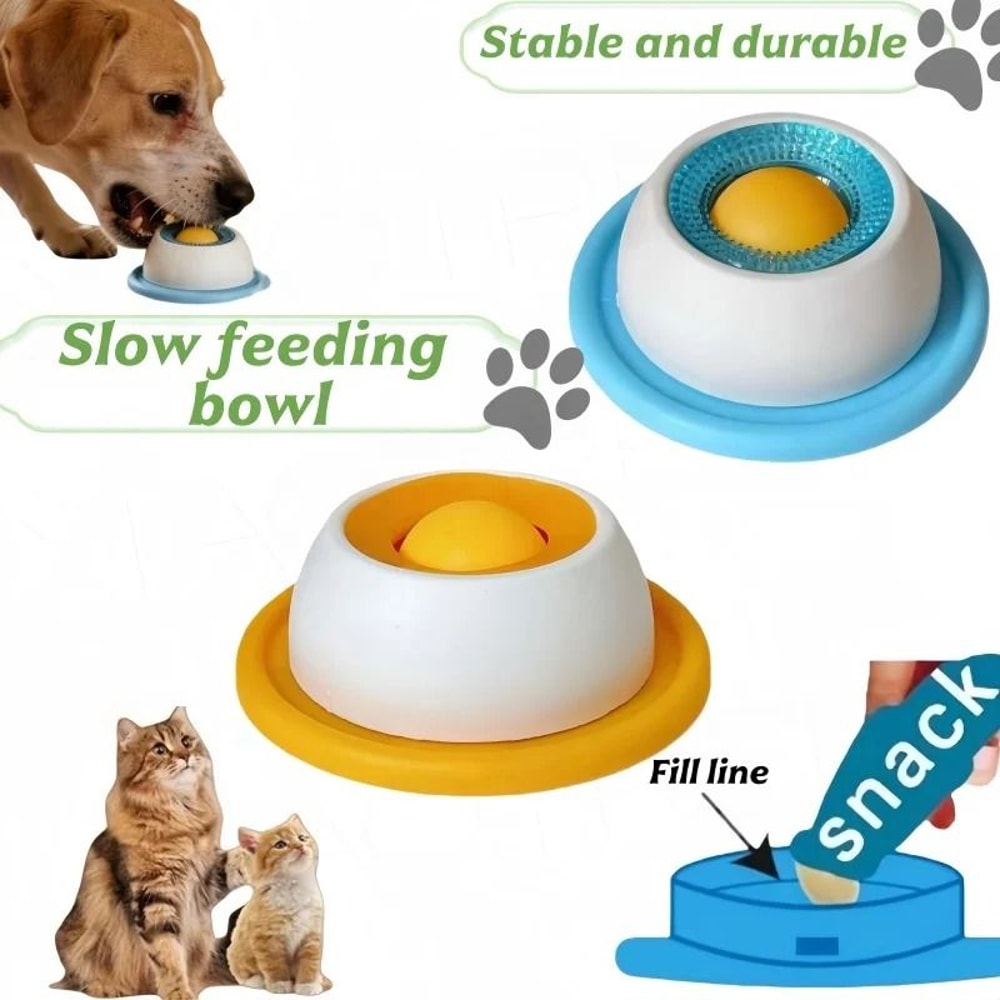 Interactive Slow Feeder Licking Bowl For Dogs And Cats Non Slip Puzzle Feeding Toy 6