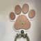 Custom Wooden Dog Leash Hanger Paw Print Wall Hook For Collars And Pet Accessories 1