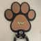 Custom Wooden Dog Leash Hanger Paw Print Wall Hook For Collars And Pet Accessories 2