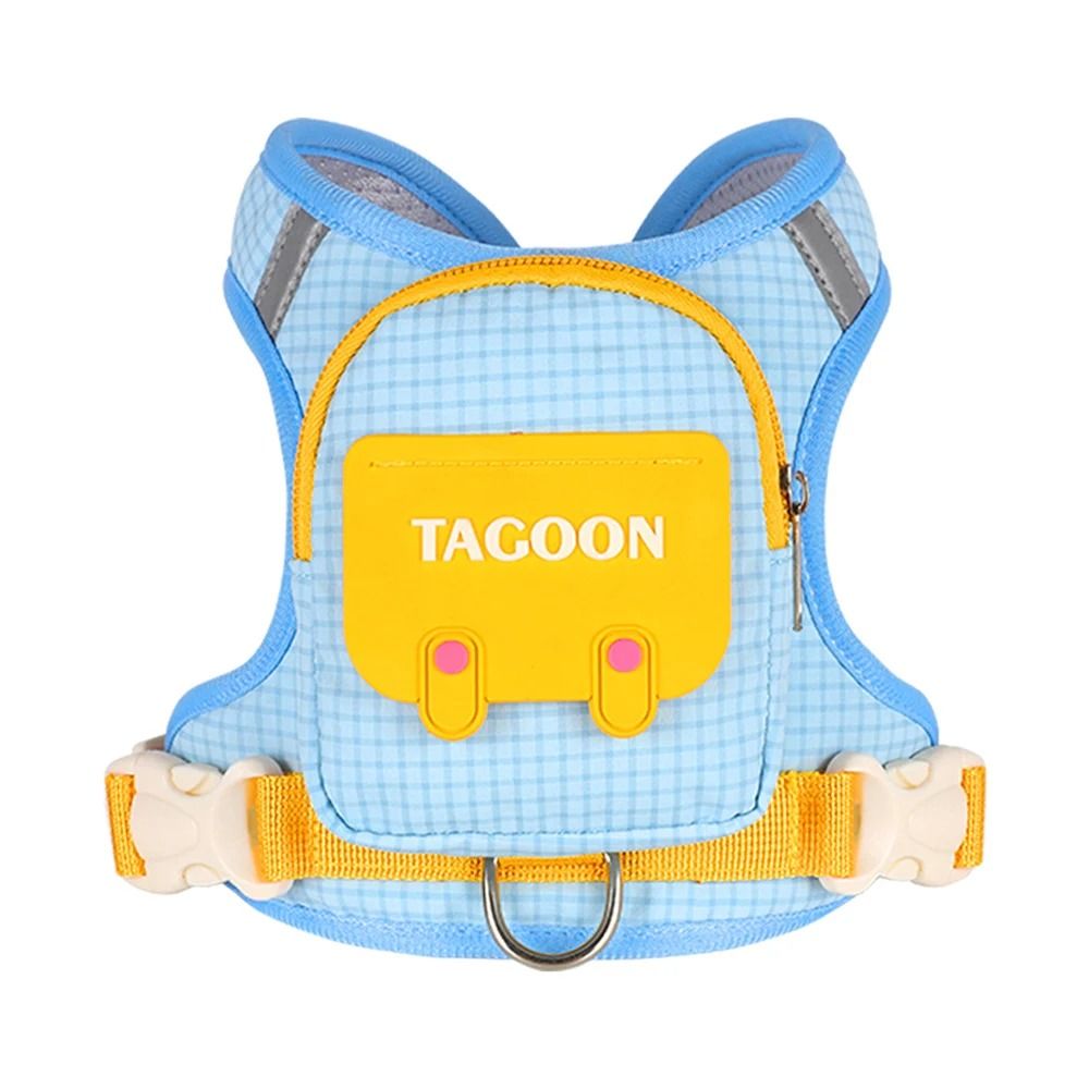 Adjustable Reflective Dog Harness And Leash Set With Backpack For Small Pets 0
