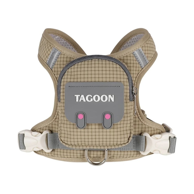 Adjustable Reflective Dog Harness And Leash Set With Backpack For Small Pets 1