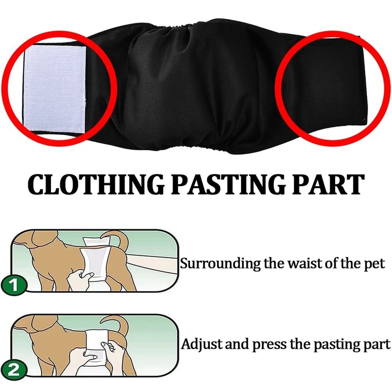 Reusable Male Dog Belly Bands Washable Breathable Pet Diapers 3 Pack 8