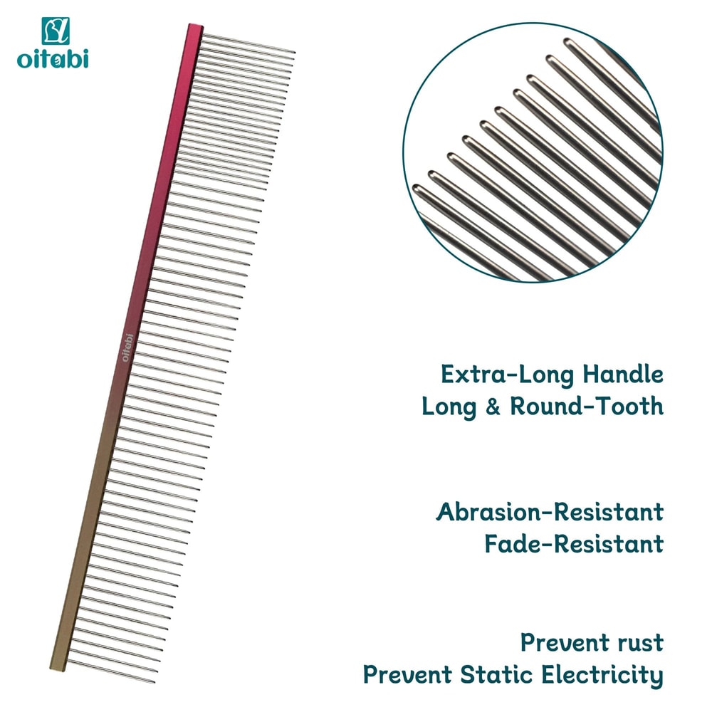 OITABI Professional Pet Grooming Comb Pointed Tail Styling And Fluffing Comb For Dogs And Cats 8