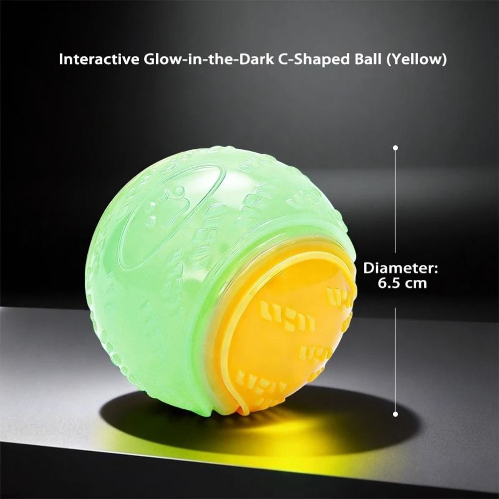 HOOPET Glow Dog Fetch Ball Durable Rubber Interactive Toy For Active Dogs 1
