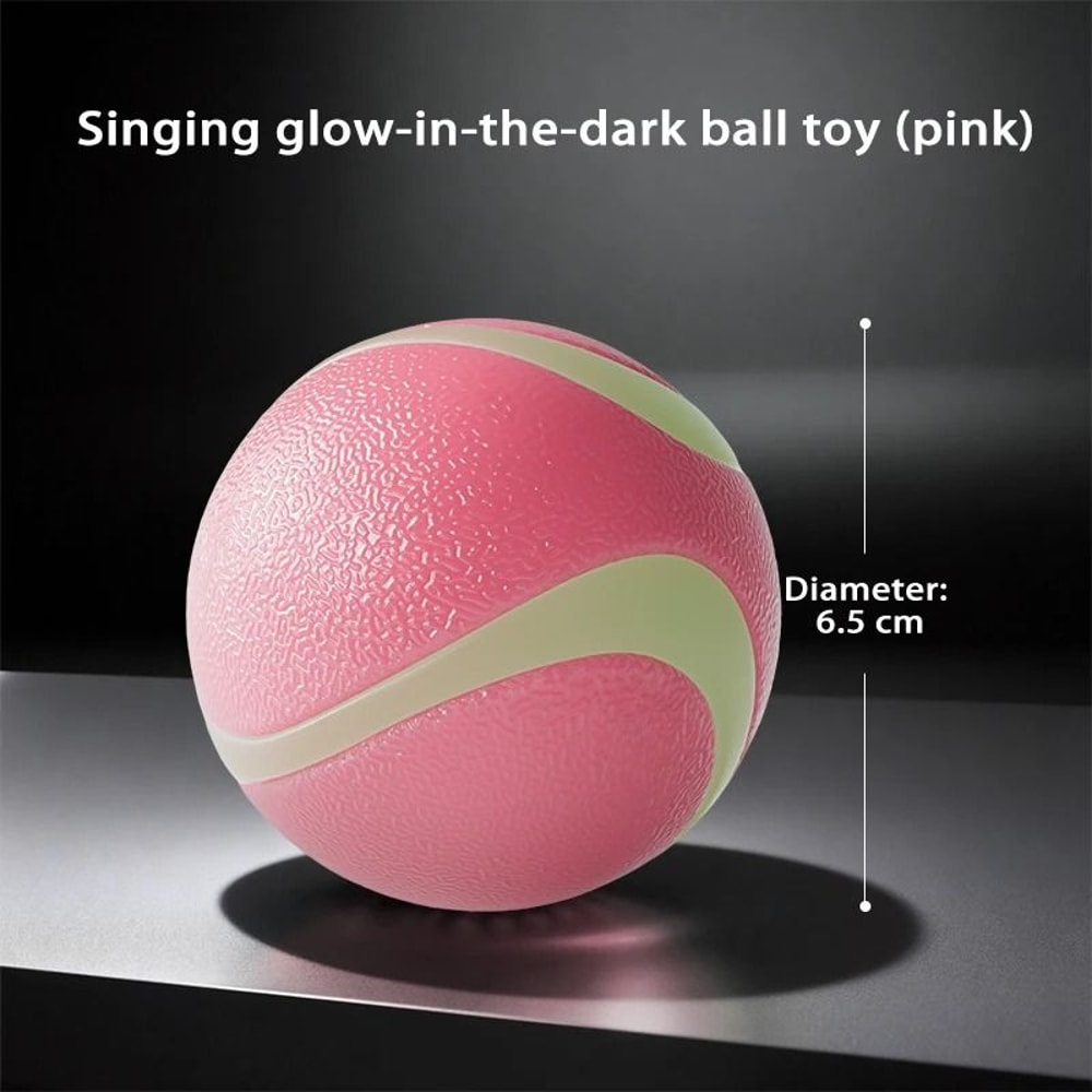 HOOPET Glow Dog Fetch Ball Durable Rubber Interactive Toy For Active Dogs 8
