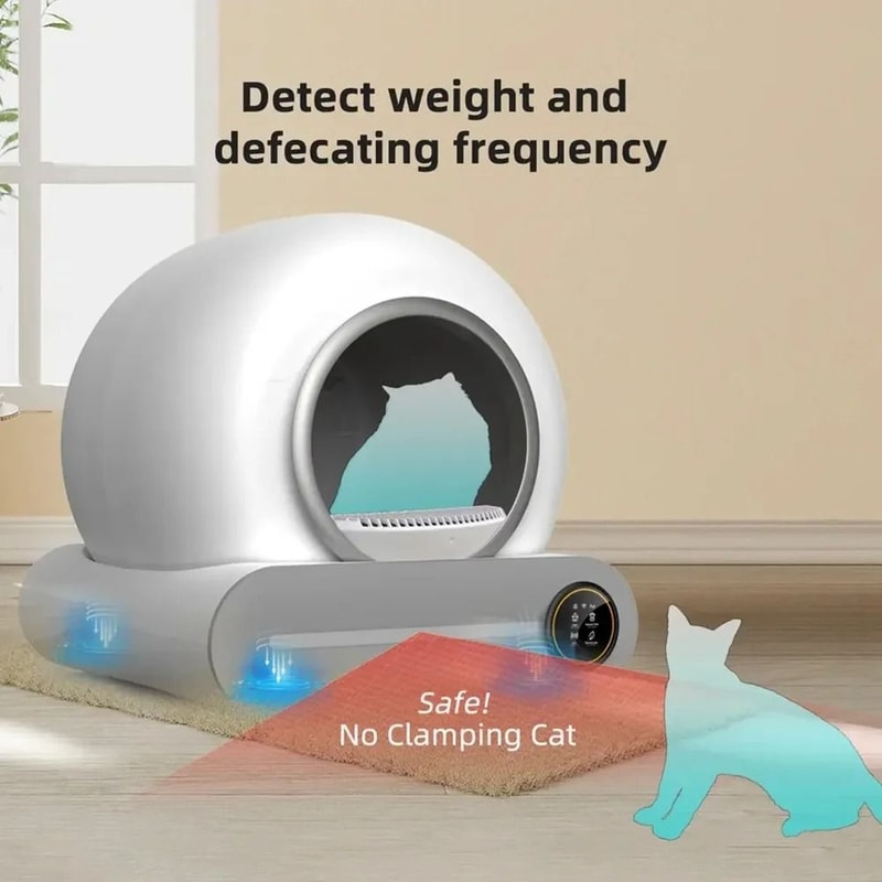 Tonepie 65L Automatic Smart Cat Litter Box Self Cleaning Enclosed Pet Toilet 3