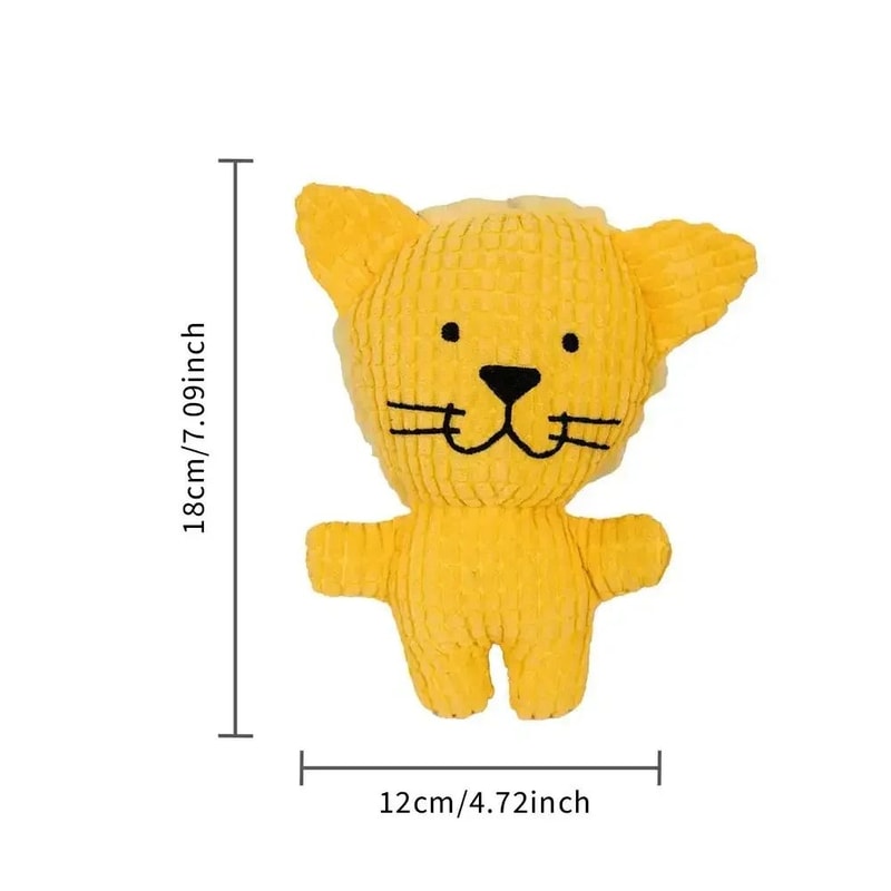 Corduroy Plush Dog Squeaky Toy Bite Resistant Chew Toy For Small And Medium Dogs 8