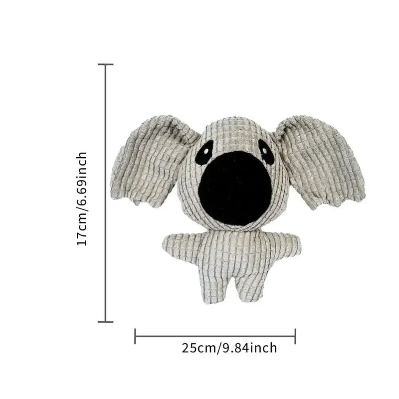 Corduroy Plush Dog Squeaky Toy Bite Resistant Chew Toy For Small And Medium Dogs 4