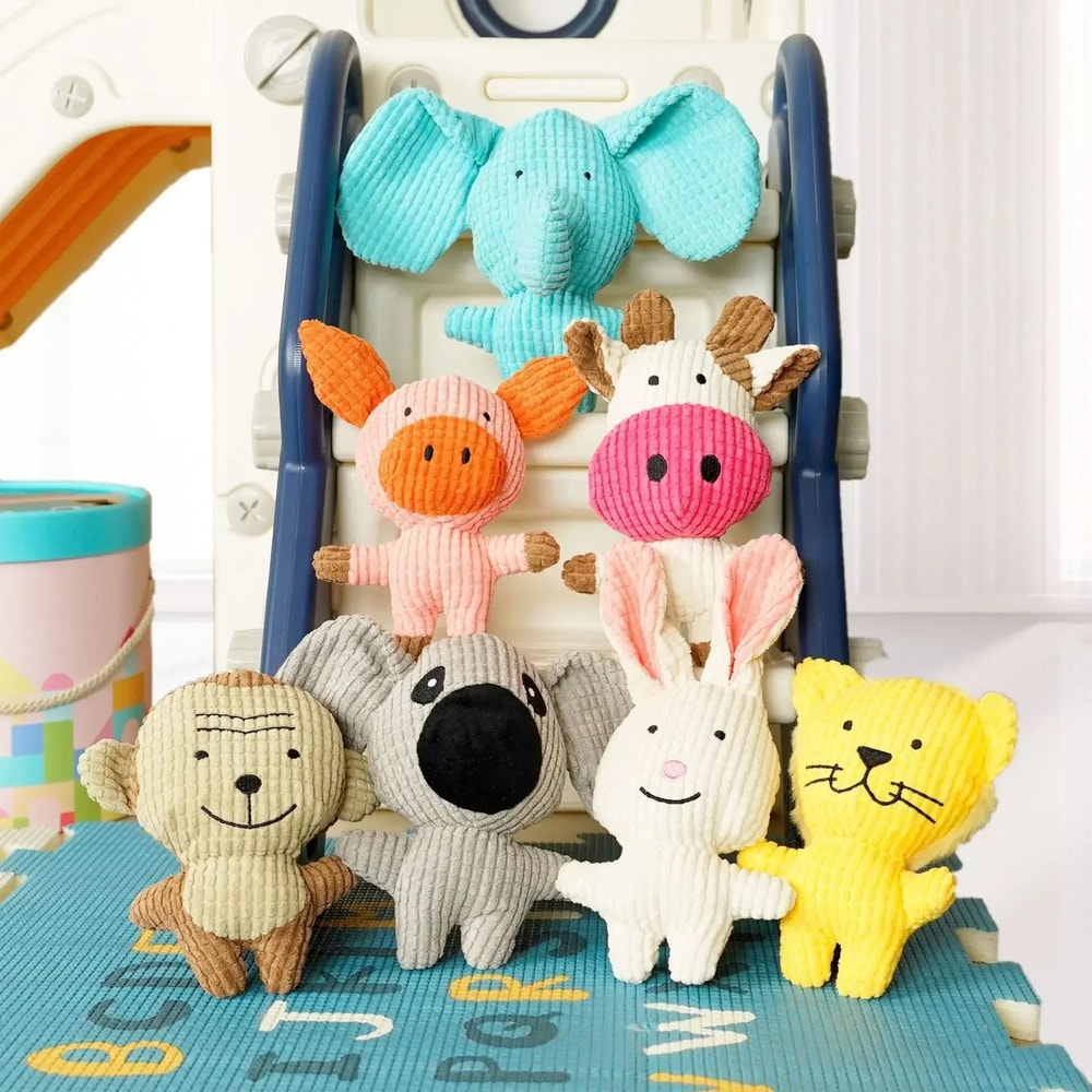 Plush Squeaky Dog And Cat Toy For Teething Puppies And Boredom Relief 12