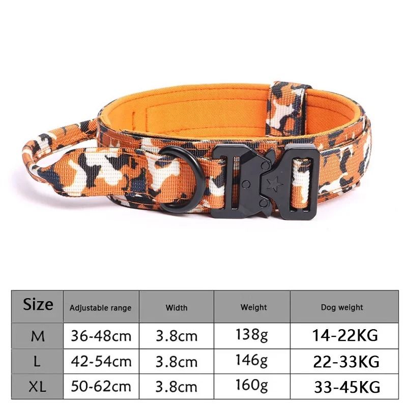 Adjustable Tactical Dog Collar And Training Leash Set For Medium And Large Dogs 6