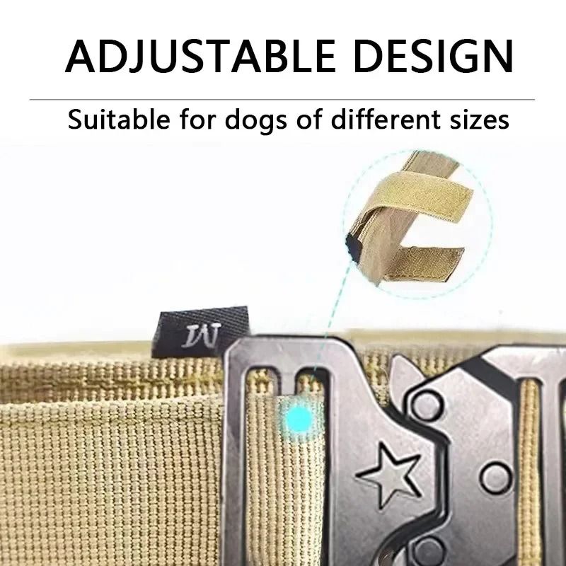 Adjustable Tactical Dog Collar And Training Leash Set For Medium And Large Dogs 7
