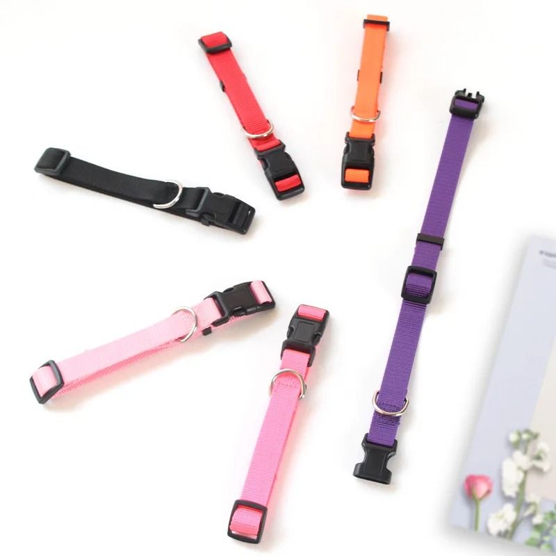 Adjustable Nylon Pet Collar Durable Neck Band For Puppies Cats And Small Dogs 0