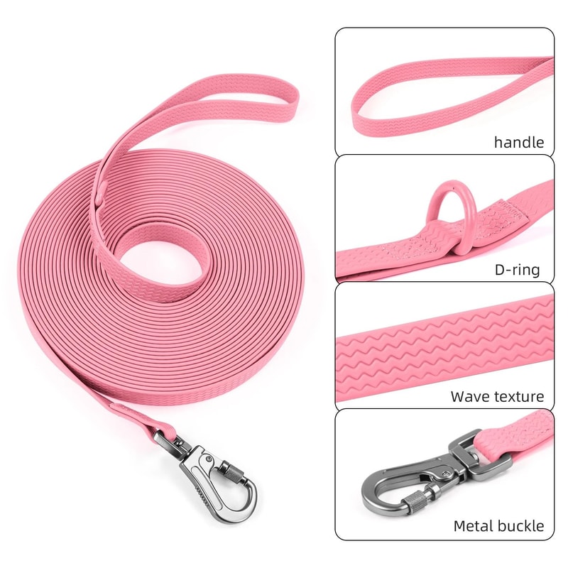 Waterproof PVC Dog Training Leash Non Slip Long Lead For Medium And Large Dogs 8