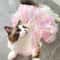 Princess Lace Pet Dress Stripe Skirt Outfit For Dogs And Cats 0
