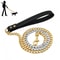 Gold Stainless Steel Dog Leash Strong Metal Chain Lead For Small Medium And Large Dogs 4