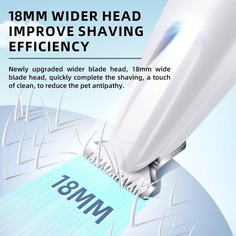 LED Dog Paw Trimmer Waterproof Pet Grooming Clippers With Type C Charging 6