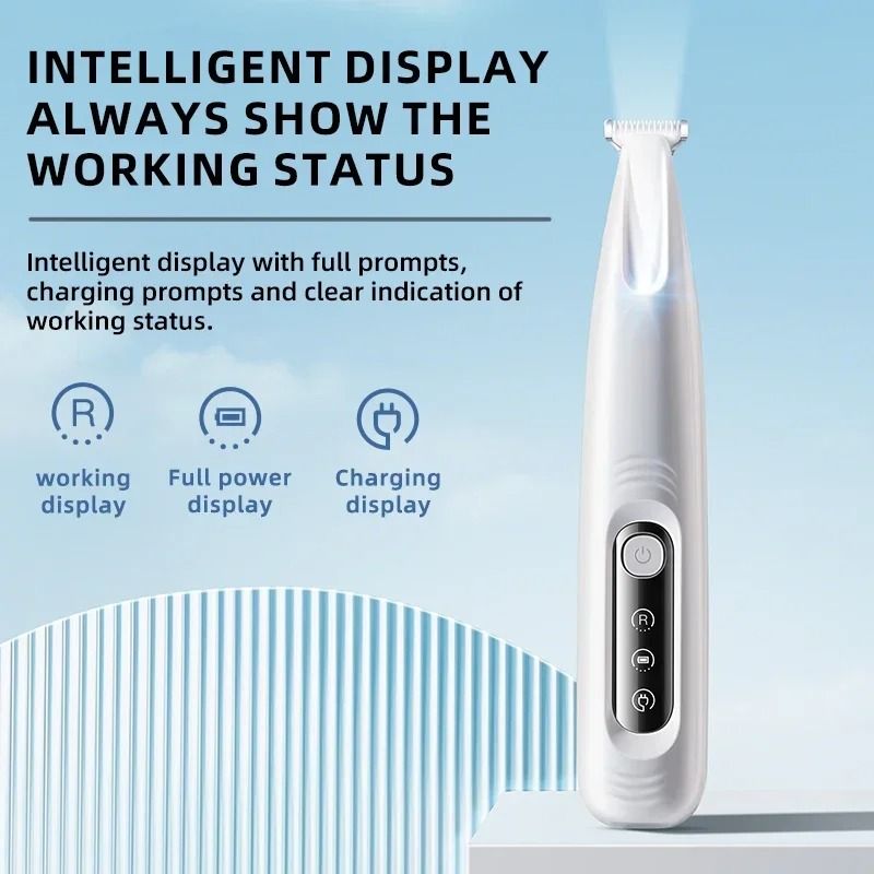 LED Dog Paw Trimmer Waterproof Pet Grooming Clippers With Type C Charging 7