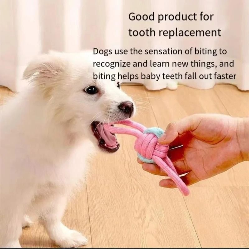 Cotton Rope Ball Dog Chew Toy Bite Resistant Interactive Toy For Small And Large Dogs 5
