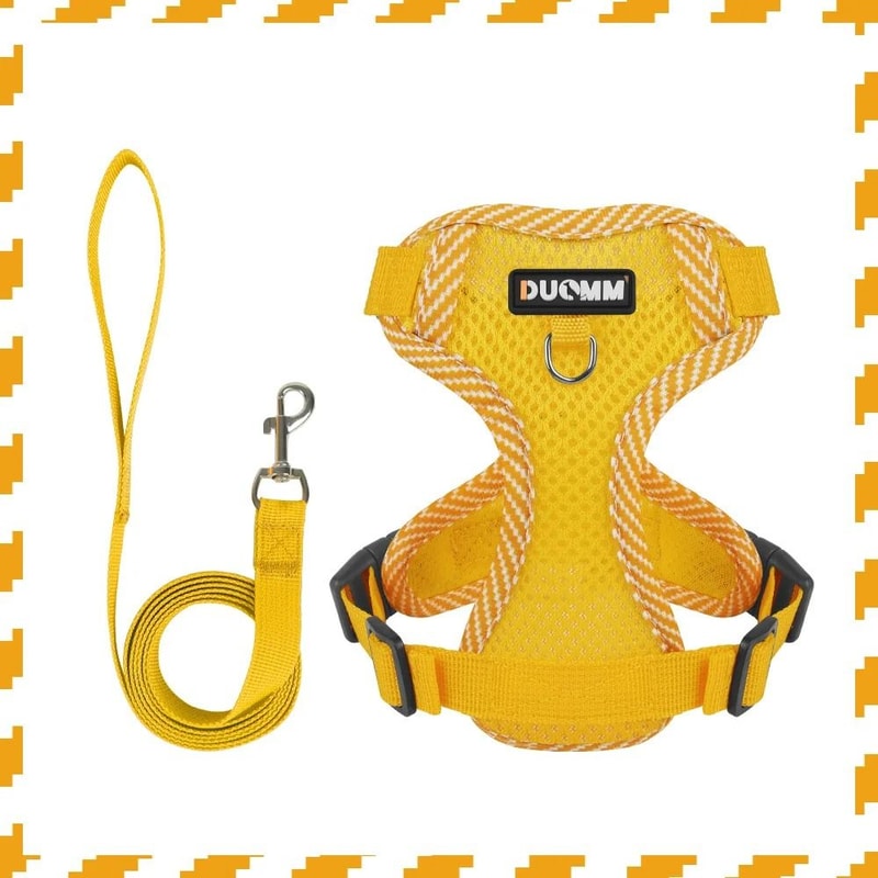 Breathable Reflective Pet Harness And Leash Set For Small And Medium Dogs And Cats 4