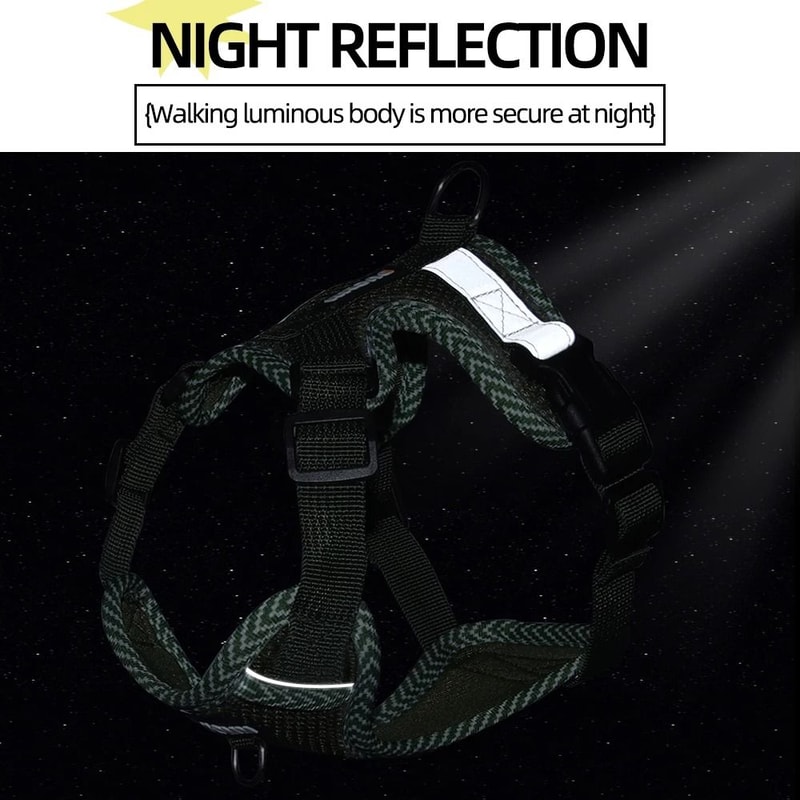 Breathable Reflective Pet Harness And Leash Set For Small And Medium Dogs And Cats 5