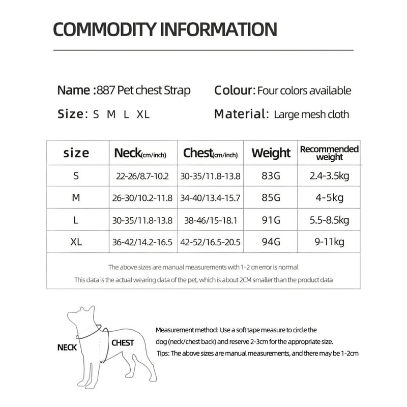 Breathable Reflective Pet Harness And Leash Set For Small And Medium Dogs And Cats 6
