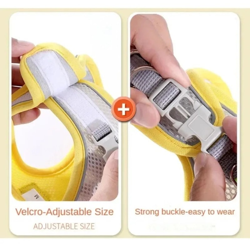 Reflective Breathable Pet Harness Vest And Leash Set For Dogs And Cats 6