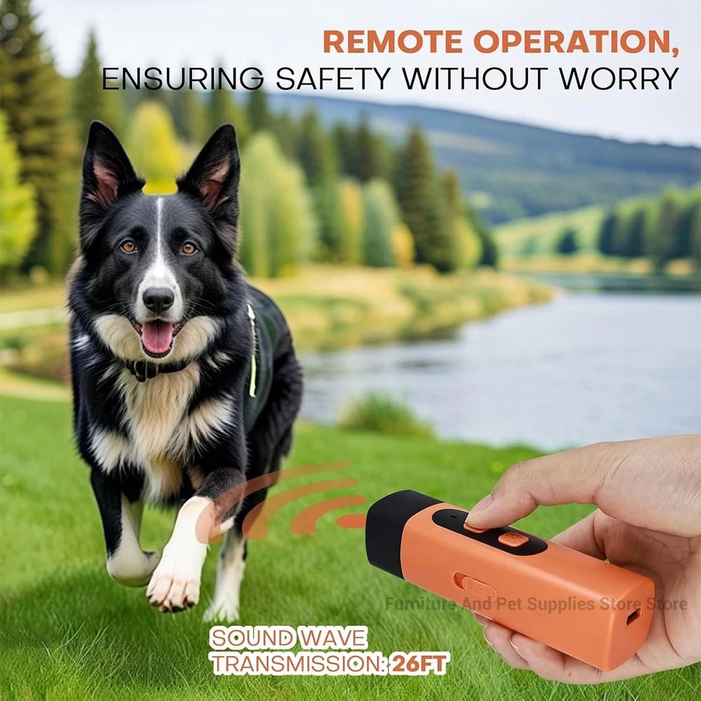 Rechargeable Ultrasonic Dog Training And Bark Control Device With LED Flashlight 4