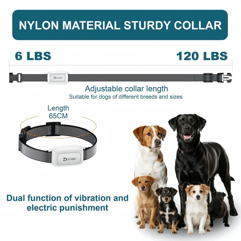 Rechargeable Automatic Anti Bark Dog Training Collar With Long Range Control 6