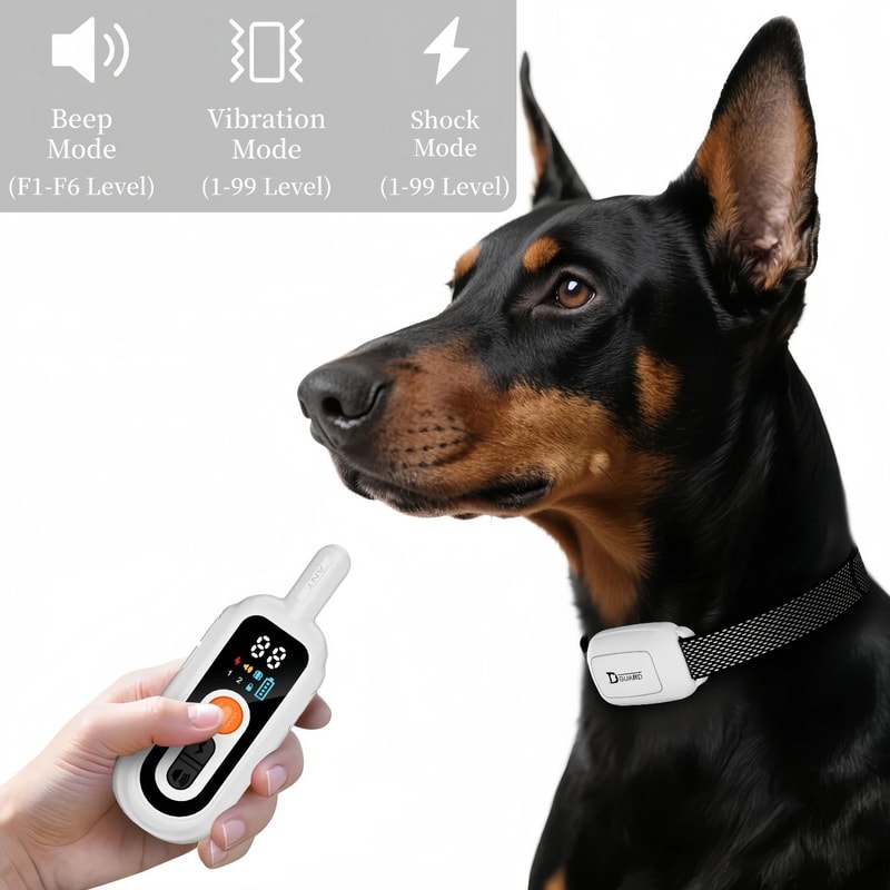Rechargeable Automatic Anti Bark Dog Training Collar With Long Range Control 7