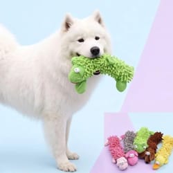 animal shape squeaky plush dog toy for small breeds and puppies