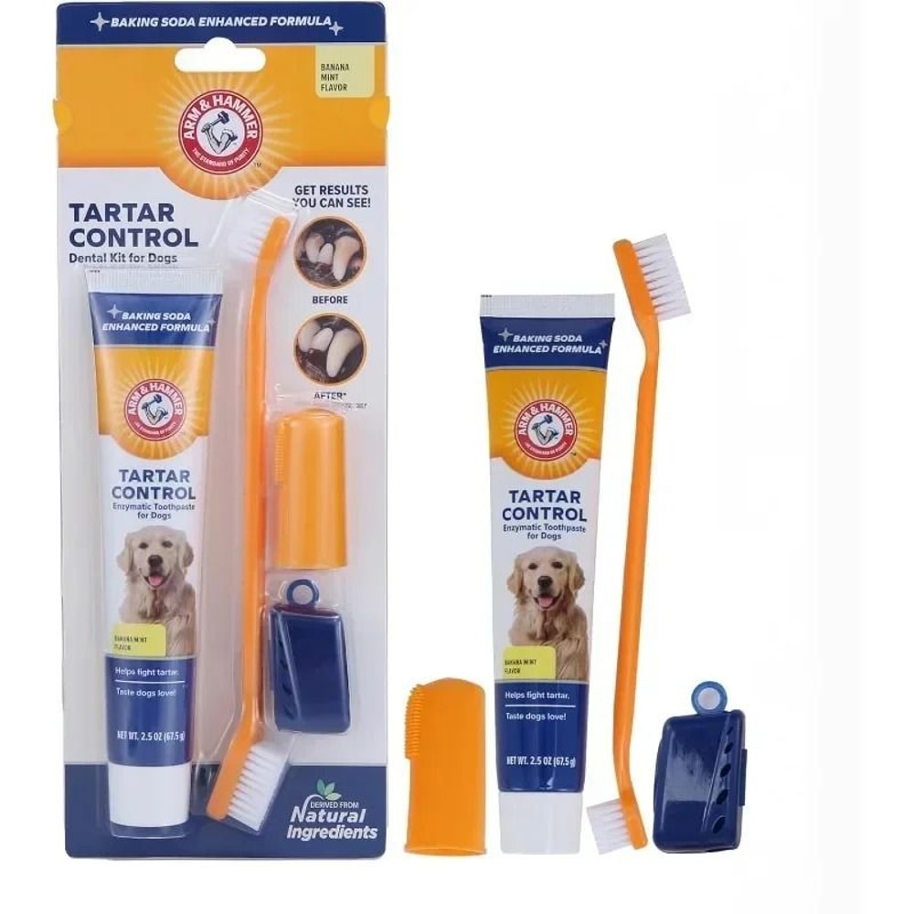 Pet Dental Care Kit With Toothbrush And Toothpaste For Dogs And Cats 0