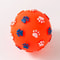 Footprint Rubber Dog Sound Ball Interactive Puppy Chew Toy 2