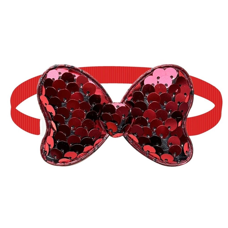 Sequin Pet Dog Bow Tie Collar Set For Puppy Grooming And Party Styling 6