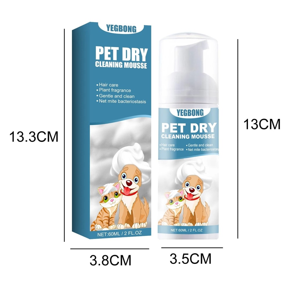YEGBONG Pet Dry Shampoo No Rinse Odor Neutralizing Grooming Foam For Dogs And Cats 6